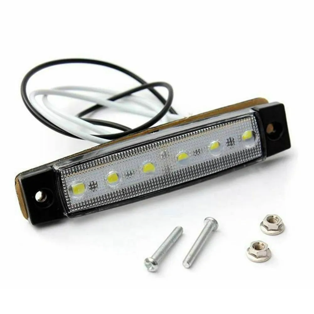 

4x Marine Class Side Marker Light Truck 12-24V Large Waterproof Cool White 6000K LED Concierge Light (with Screws And Nuts)