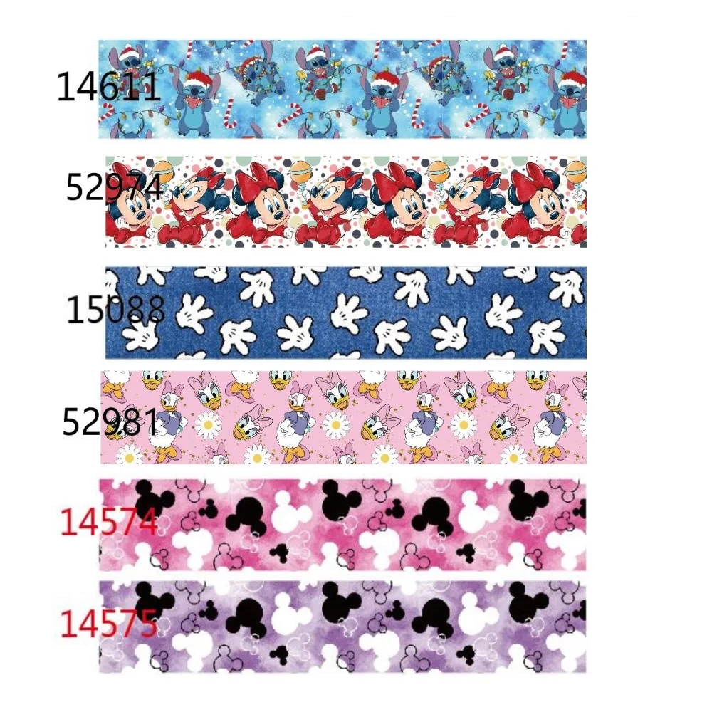 Disney Микки Маус Маргаритка рандомная текстура 25 мм для бантов сделай сам 10 ярдов