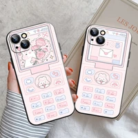 cute rabbit animal phone case for iphone 13 11 pro 12 mini max x xr xs 8 7 plus 6 6s se 2020 black funda carcasa back