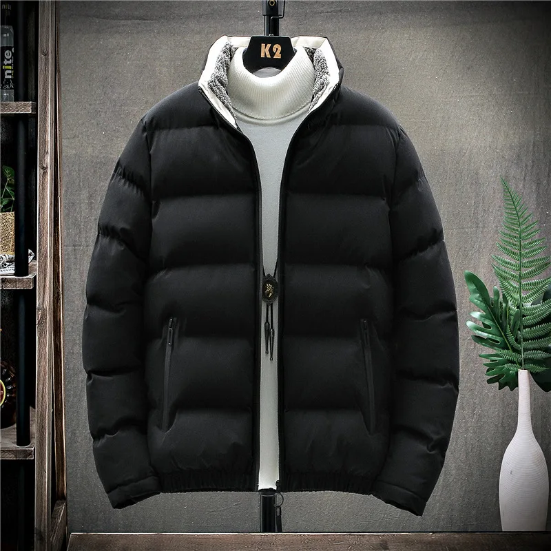 Thickened Cotton Jacket Men's Winter Warm Jacket Cotton Jacket New Trend Down Cotton Jacket Stand Collar Large Cotton Jacket