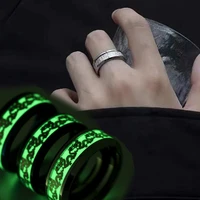creative luminous fluorescent dragon rings for men women teens classic trendy dragon totem women mens ring fashion jewelry gifts