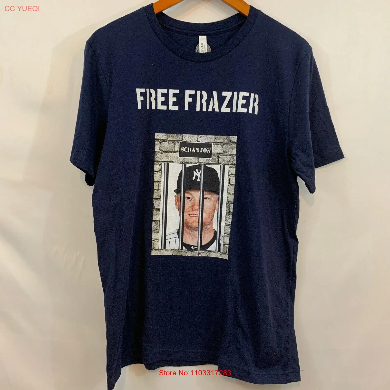 Брезентовая мужская синяя футболка свободного размера L для мальчиков