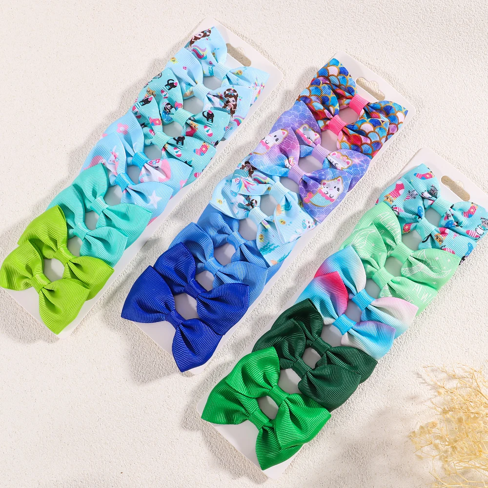 

10 шт./набор, детские заколки для волос с бантом