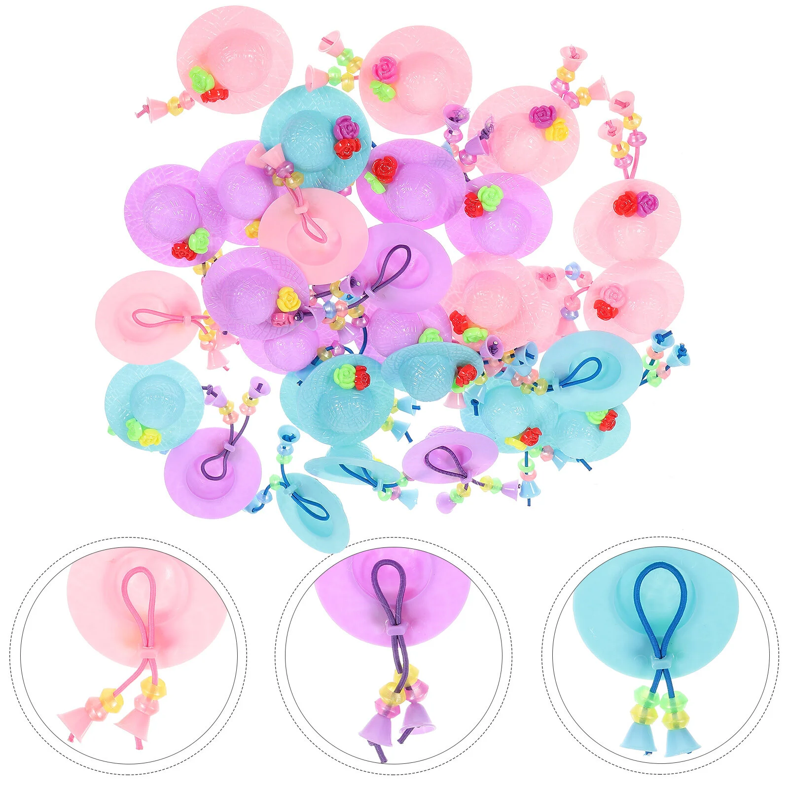 

30 шт. шпилька для волос головной убор шляпа шармы украшение торта Декоративные Мини DIY Пластиковые игрушки Миниатюрная модель дома