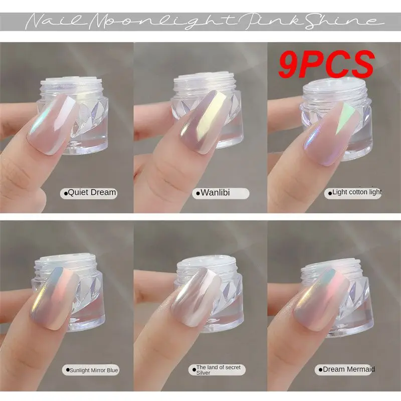 

9 шт., зеркальная пудра для ногтей, 6 цветов