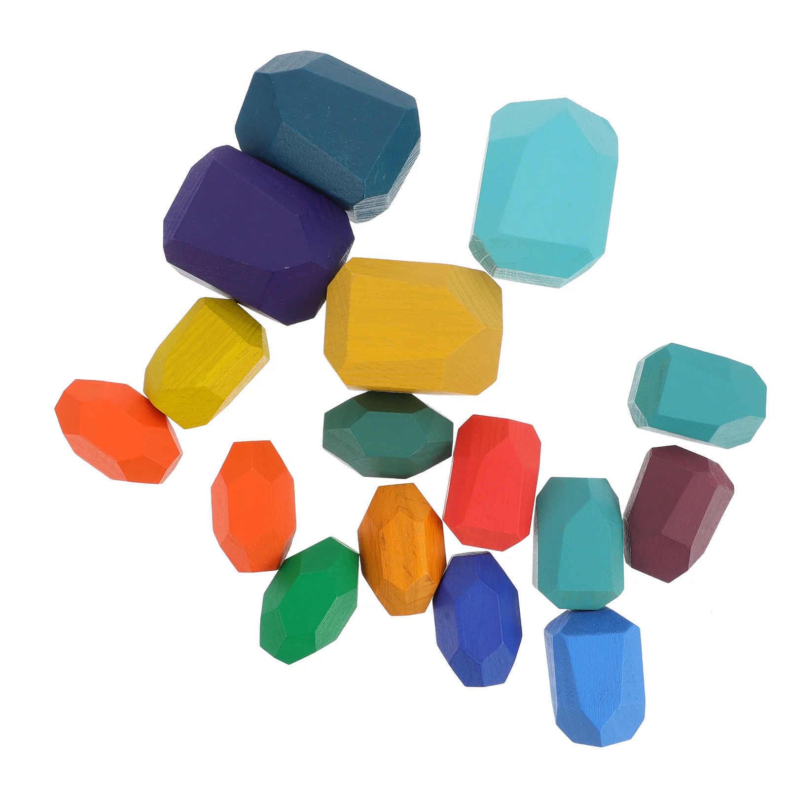

16Pcs Wooden Balancing Stacking Stones Wood Building Blocks Toys for Kids