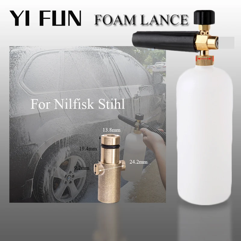 High Pressure Soap Foam Snow  Lance Foam Nozzle Generator Nilfisk Stihl HUSQVARNA Gerni Greenworks Pressure Washer