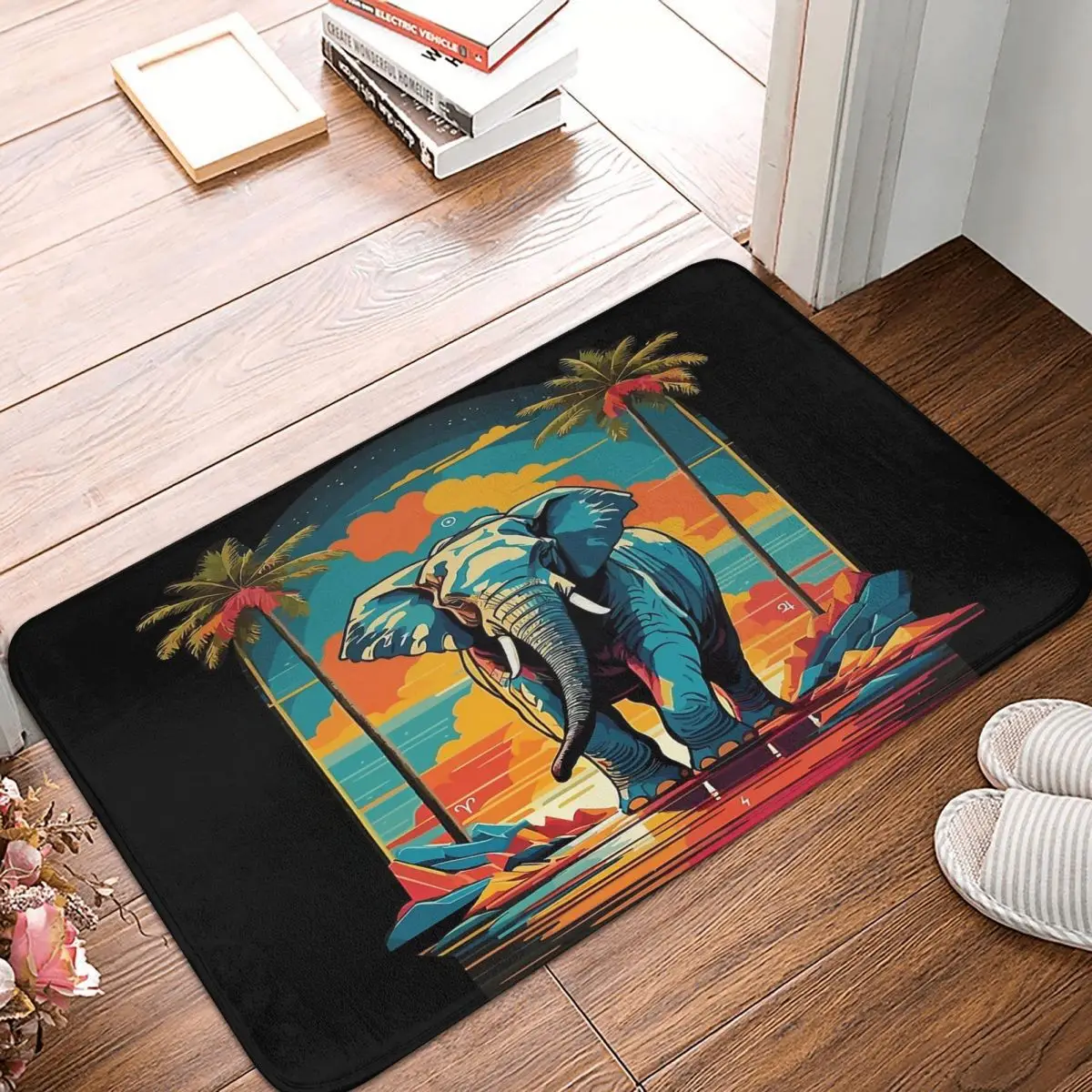 

Elephant Visits Miami Beach 60x40cm Carpet Polyester Floor Mats Fashionable Durable Festivle Gifts