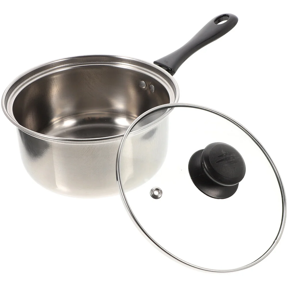 

Small Saucepan Stainless Steel Babish Cookware Ramen Pot Milk Soup Lid Abs Baby Mini Crock Dips
