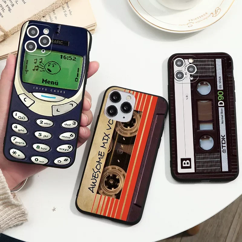 

Cassette Tape Retro Style Soft Case For iPhone 14 Pro Max 13 12 11 Pro XS Max Mini SE 2022 2020 7 8 6 6S Plus X XR Coque