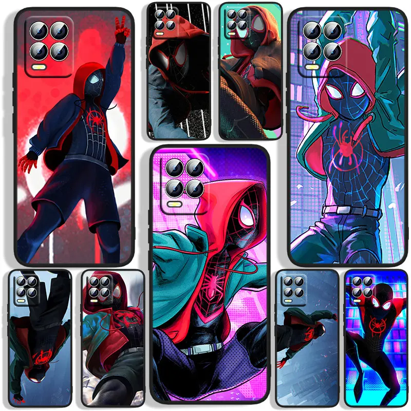 

Anime Art Marvel Spider Man Phone Case For OPPO Realme 5 6i 6s 7 7i(Global) 8 8i Pro Realme Narzo 50A Narzo 50i Black Silicone