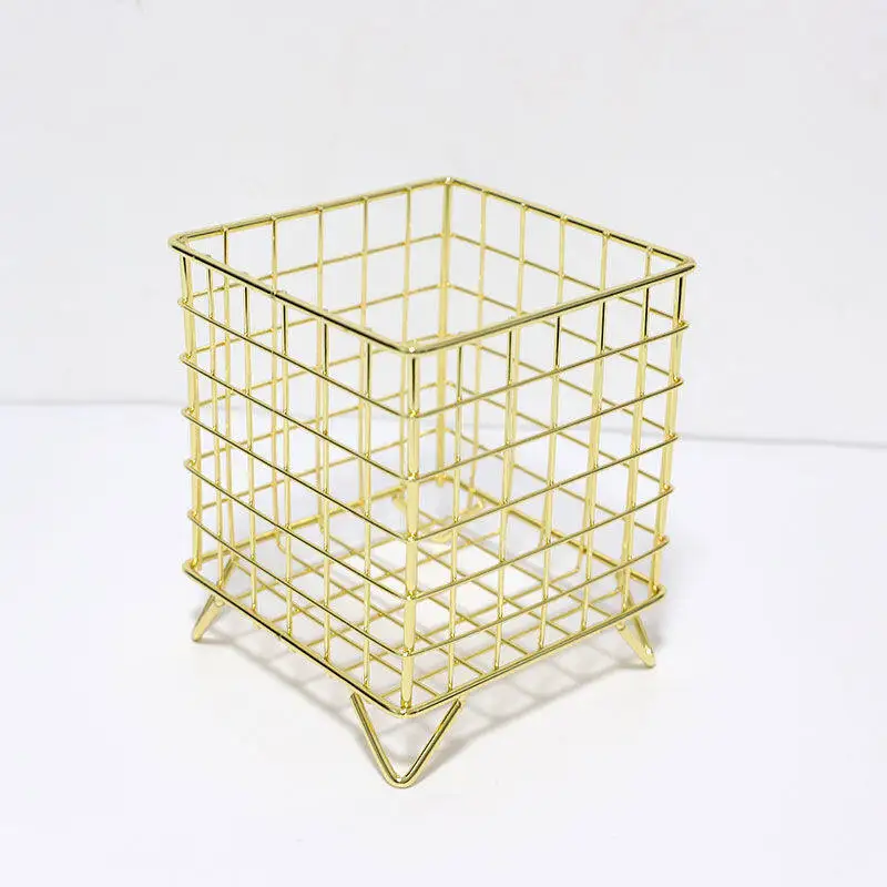 

Universal Gold Coffee Capsule Storage Basket Cosmetics Storage Rack Desktop Metal Sundries Iron Storage Box Nespresso Pod Holder