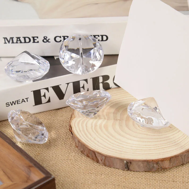 5/10pcs Diamond Place Number Card Holder Acrylic Table Name Stand Photo Clip for Wedding Anniversary Party Home Decoration - купить по