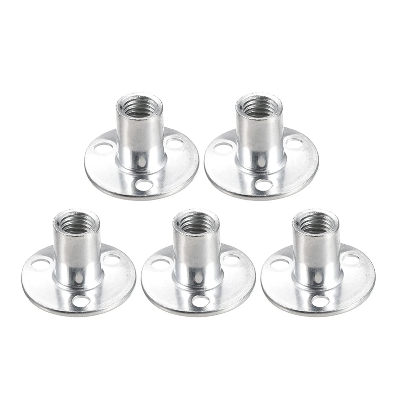 

Uxcell 5pcs M12x40 Brad Hole Tee Nut Wooden Furniture Carbon Steel Zine Plated Round Base Screw-In Tee Nut Furniture Accessory