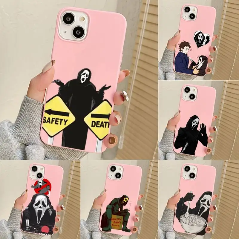 

Ghostface Horror Scream Art Phone Case For Iphone 7 8 Plus X Xr Xs 11 12 13 Se2020 Mini Mobile Iphones 14 Pro Max Case
