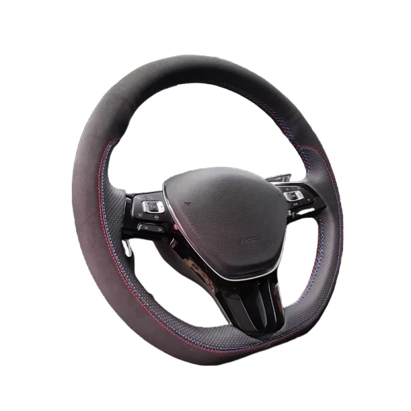 Новинка для Volkswagen VW Golf 7 Mk7 Polo Jetta Passat B8 ручная строчка из черной замши и