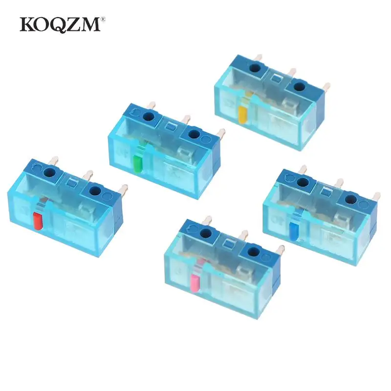 

1Pc Blue Shell Dot Mouse Micro Switch Button 20/30/50//60/70/80 Million Life Computer Mouse Maintenance Button Switch
