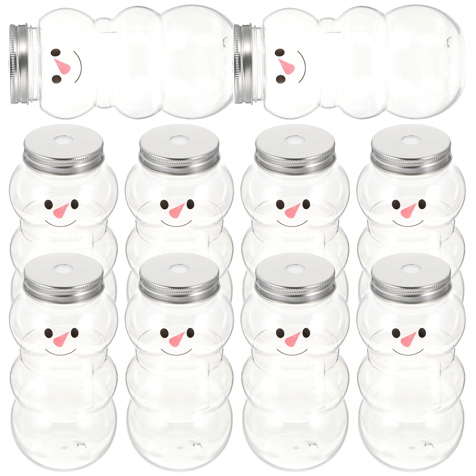 

Bottlescandysnowman Christmas Jars Decorations Winter Adorable Jar Holiday Juicingreusable Smoothie Caps Bottlebeverage Xmas