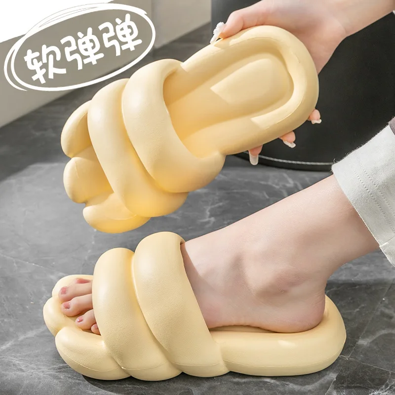 Pool Beach Slippers Female Man Soft Thick Batrhoom Slides Home EVA Women's Summer Flip-Flops Lady Platform Shoes Quick Drying