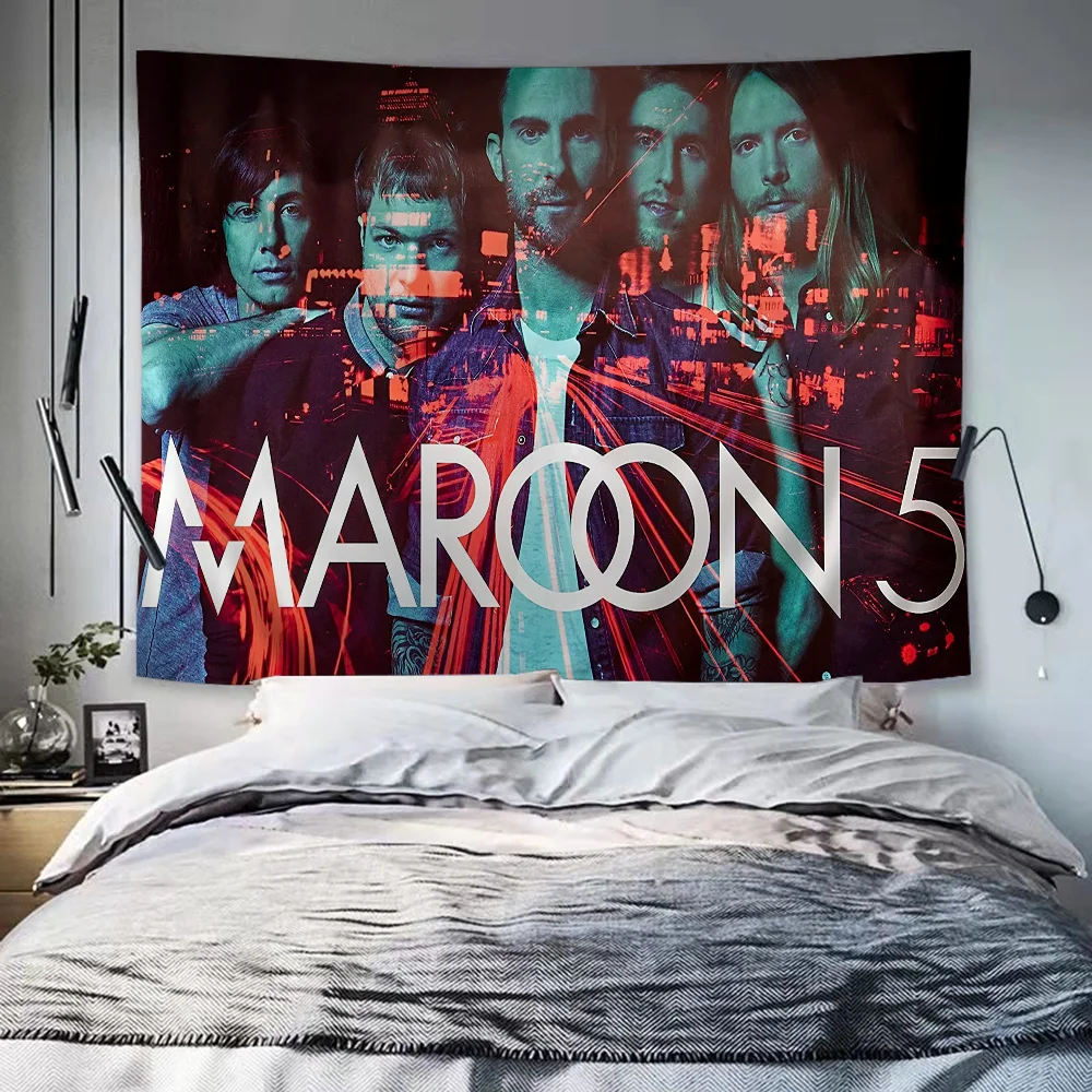 M-Maroon 5 DIY Wall Tapestry Hippie Flower Carpets Dorm Decor Art