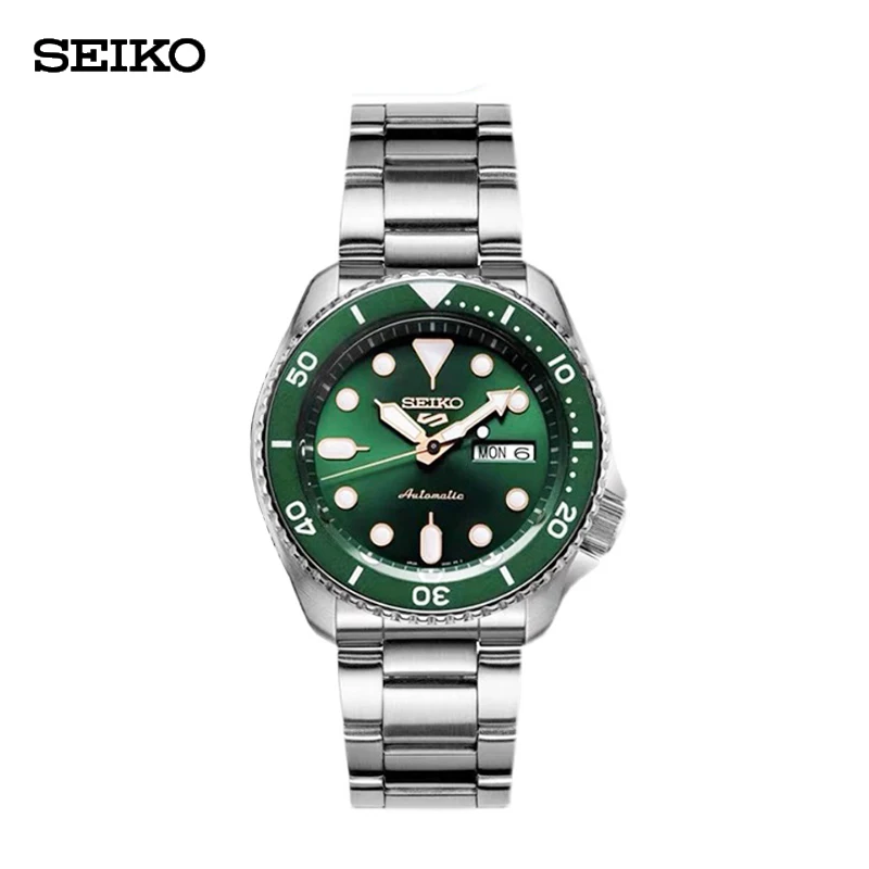 

Seiko Men's Watch Original Luxury Stainless Steel Automatic SRPD53K1 Waterproof Sports Calendar Green Water Ghost Wristwatches