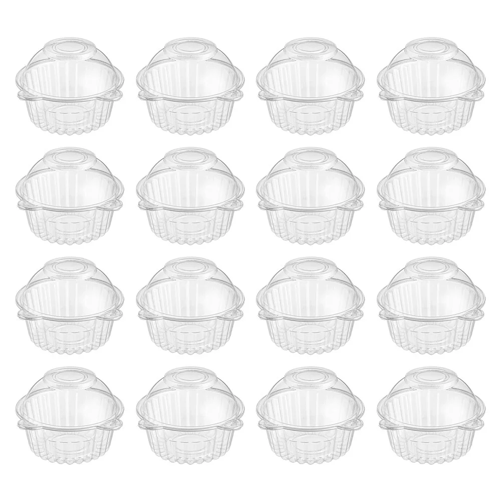 

50pcs Boxes Clear Cake Carrier Bakery Boxes with Window Round Plastic Cake Boxes Pie Box Muffin Case Clear Cookie Box