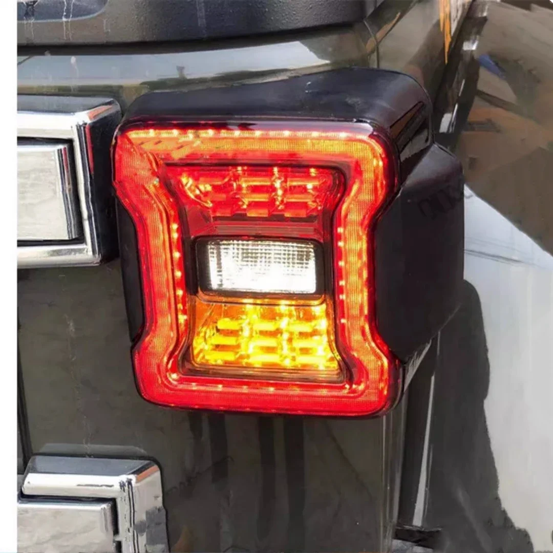 Пара светодиодных задних фонарей в сборе для Jeep Wrangler JK 2007-18 модифицированных