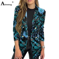 womens latest casual blazers vintage 3d print jackets 2022 summer lepal collar tops outerwear sexy ladies elegant blazer femme