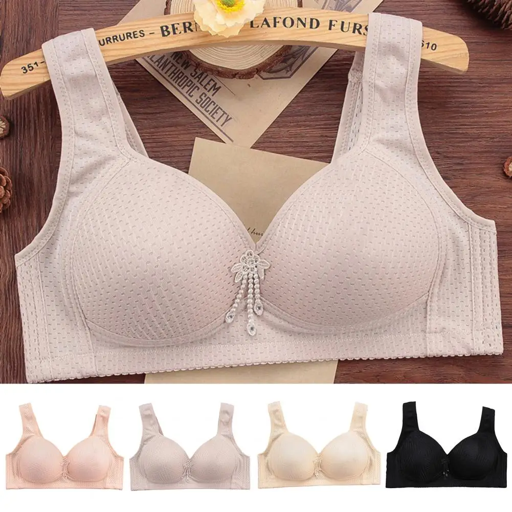 

Women Bra Push Up Full Cup Adjustment Wireless Women Brassiere Lace Seamless Bralette Breathable Back Closure Female Underwear