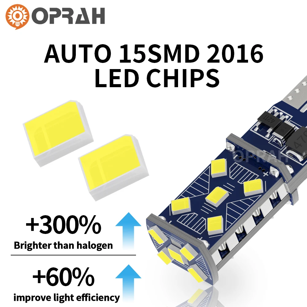 10 шт. Автомобильная светодиодный ная лампа T10 W5W 194 сигнасветильник Canbus 12 в 6000K