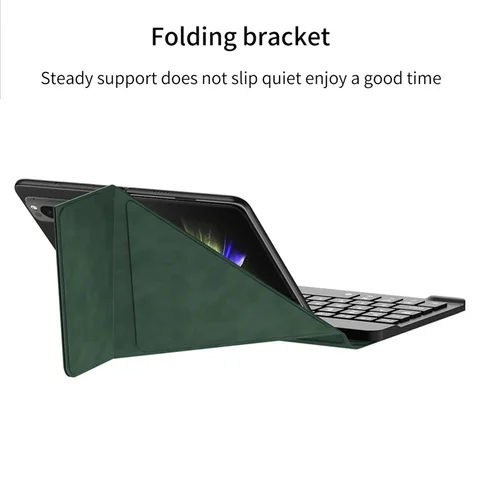 Портативная bluetooth-клавиатура для Samsung Galaxy Z Fold 6 5 4 3 2, кожаный чехол-подставка, универсальная клавиатура для планшета, складной телефон
