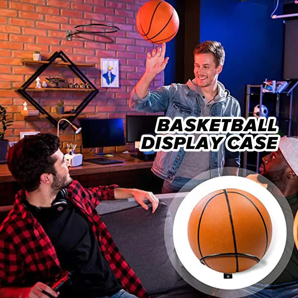 

Многофункциональный баскетбольный стенной держатель для мяча, железная полка для экономии пространства в комнате, для гостиной, украшение для мяча L0E6