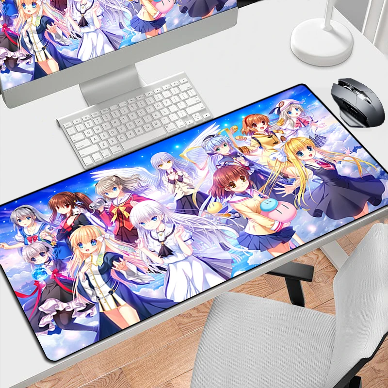 

Angel Beats! Anime Clannad Mousepad Gaming Mouse Pad Desk Mat Pc Accessories Gamer Keyboard Large Mice Keyboards Computer