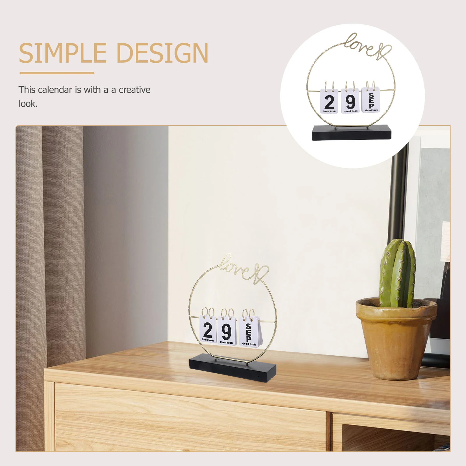 Домашний декор перекидной календарь стоячий стол для вечного деревянного