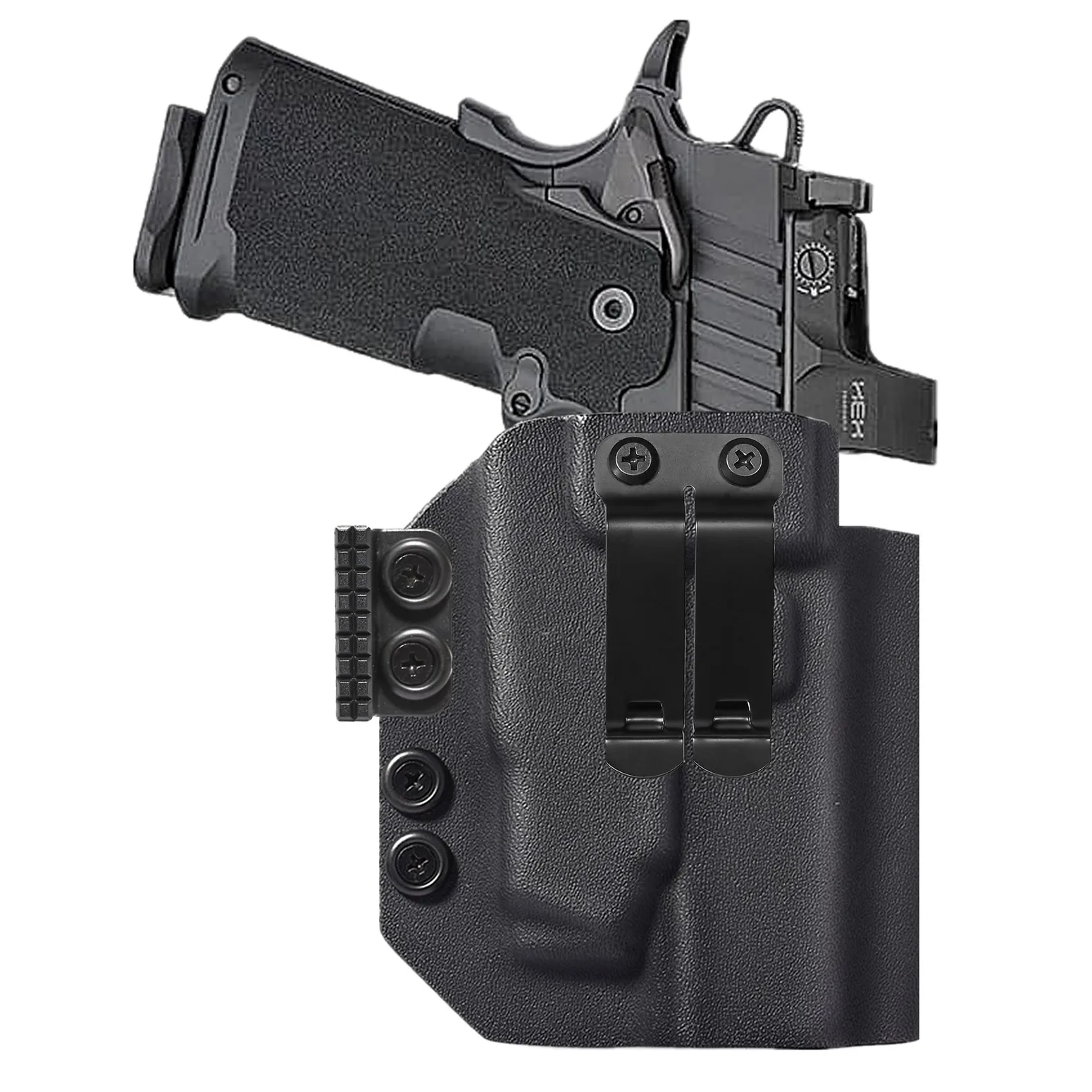Фото Кобура Kydex PLX Light для Springfield 1911 DS Prodigy 4.25 дюйма с тактическим фонарем Olight PL X 1200 люмен №1