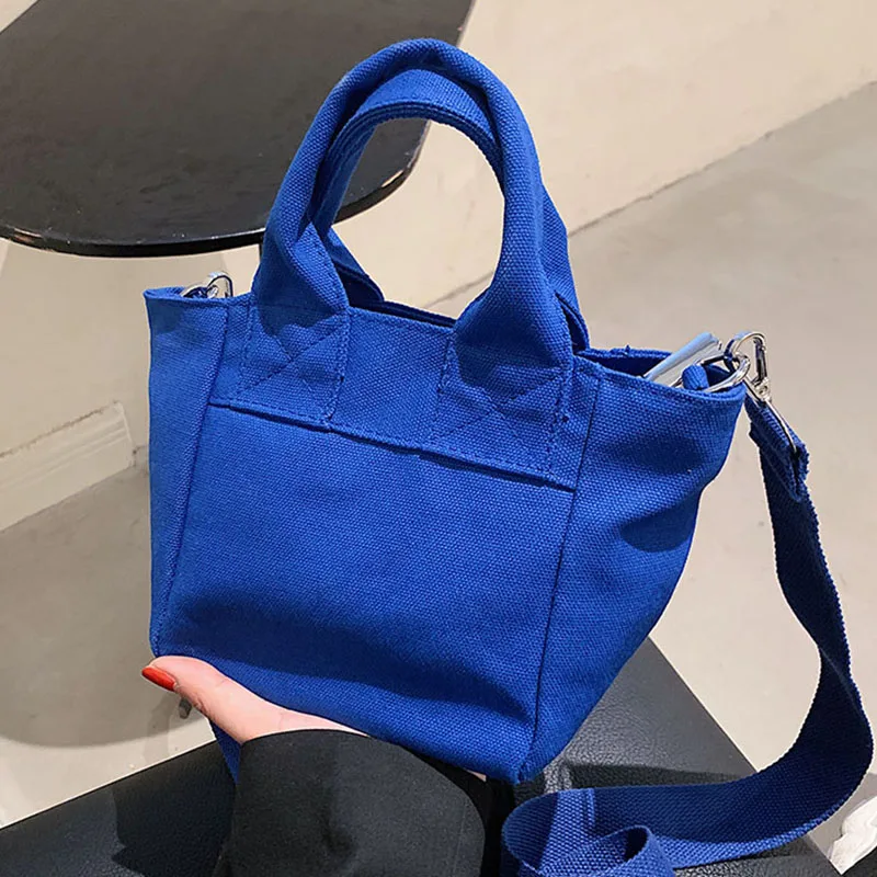 Women Canvas Shoulder messenger Bag 2022 Casual Shopping Bags Students Book Bag Cotton Cloth Handbags small cute Tote For Girls