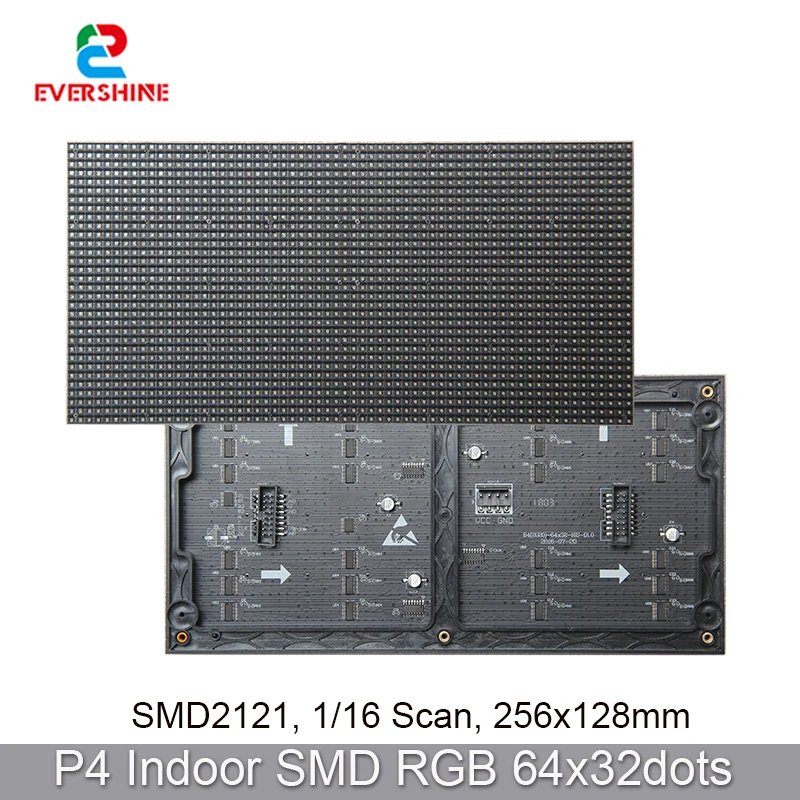 Полноцветный светодиодный модуль P4 для помещений дисплей 256*128 мм 64*32 пикселей