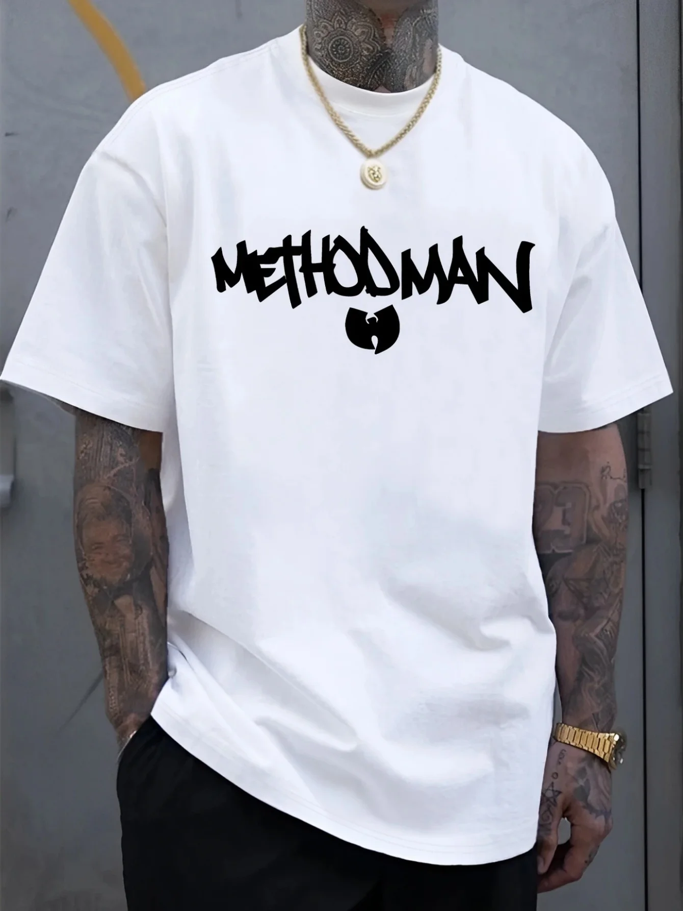 Фото CLOOCL Methodman узор хлопковые футболки мужские летние повседневные футболки с короткими рукавами №2
