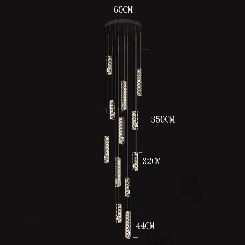 

Хрустальная лестничная люстра, внутреннее освещение, потолочный светильник, подвесной светильник, светодиодные люстры для гостиной, внутреннее освещение