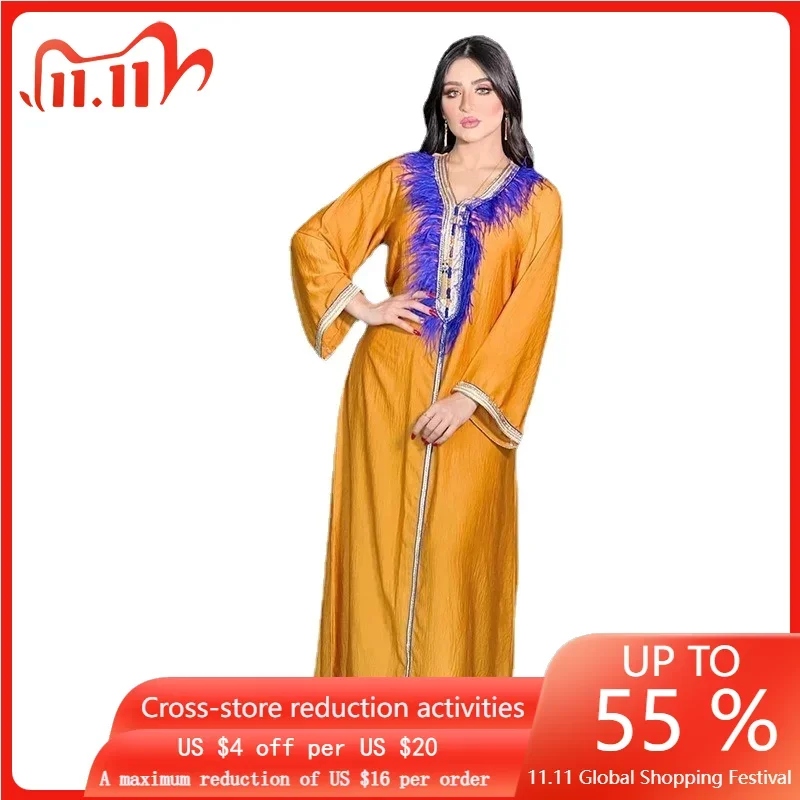 

Abaya Dubai Turkey Muslim Hooded Dress Women Moroccan Caftan Elegant Lady Islamic Clothing 2021 Eid Mubarak Djellaba Femme