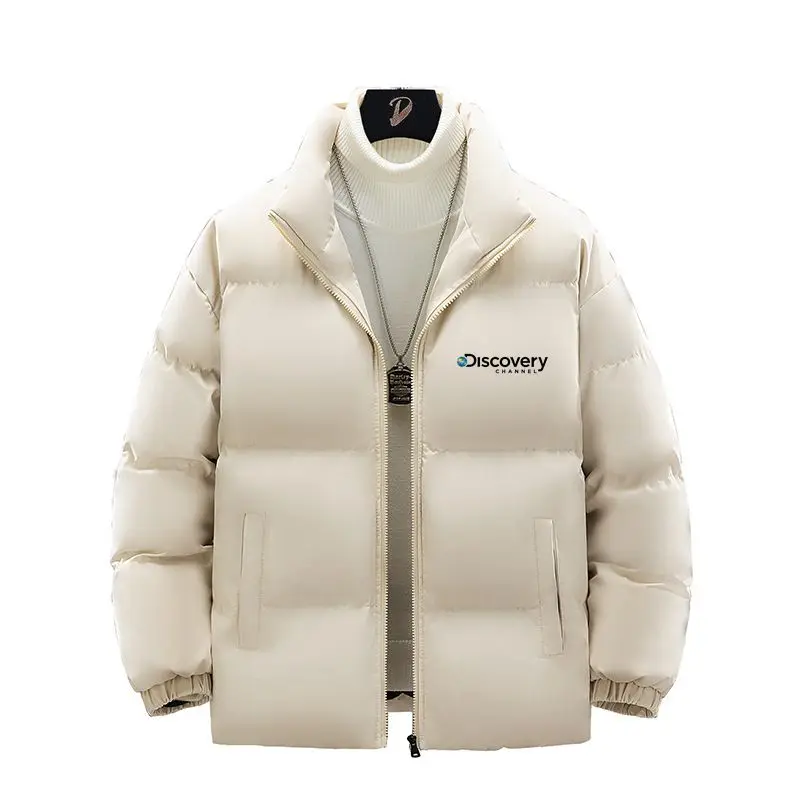 

Зимняя женская парка с принтом Discovery Channel, регулируемая куртка на молнии