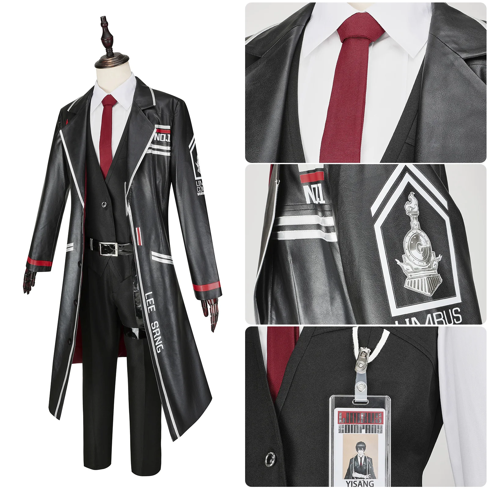 Limbus Company Li Xiang Косплей Костюм Рубашка Пальто Брюки Униформа Хэллоуин Карнавальный
