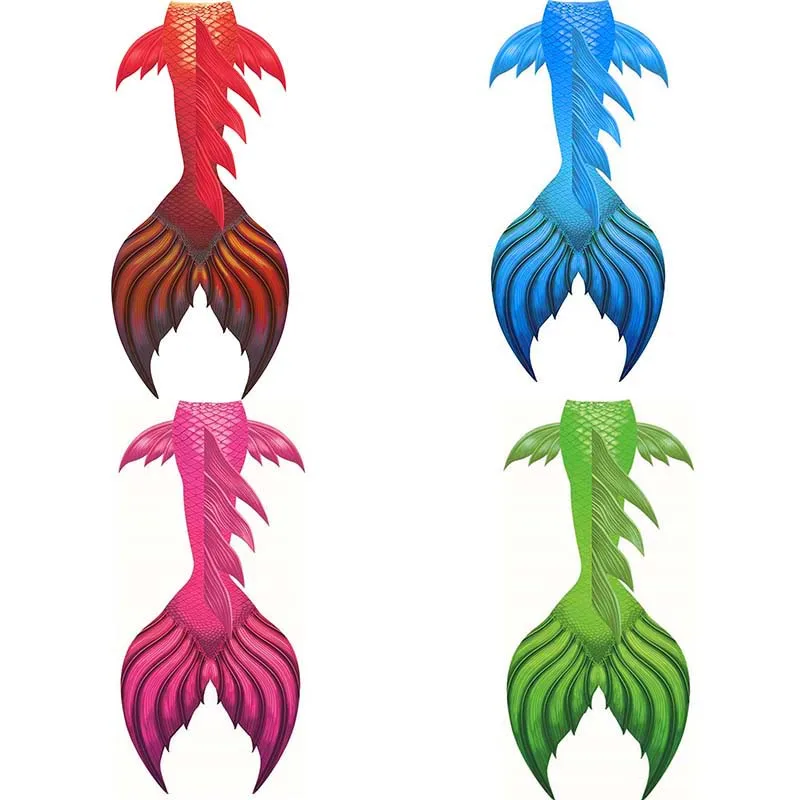 Одежда русалки для детей и взрослых рыбий хвост купальник на Хэллоуин купальный