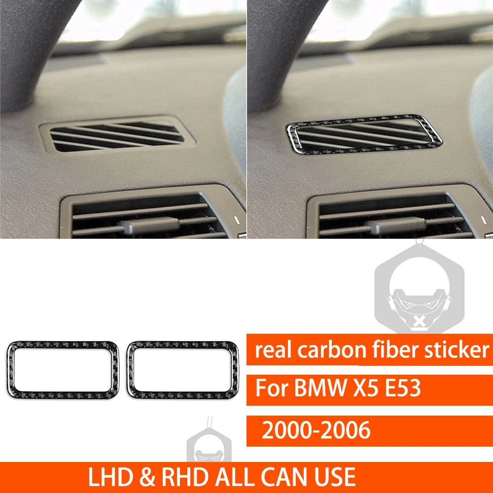 

Полный комплект для Центральной приборной панели BMW X5 E53 2000-2006, накладка на обшивку, наклейка из натурального углеродного волокна, аксессуары для интерьера автомобиля