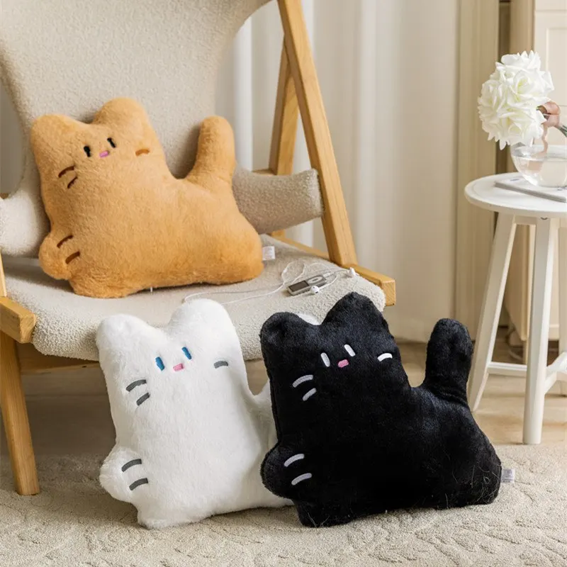 

40cm Kawaii Japanese Style Three Colors Cat Plush Throw Pillow Cartoon Stuffed Animals Plushies Cushion Anime Soft Kids Toys