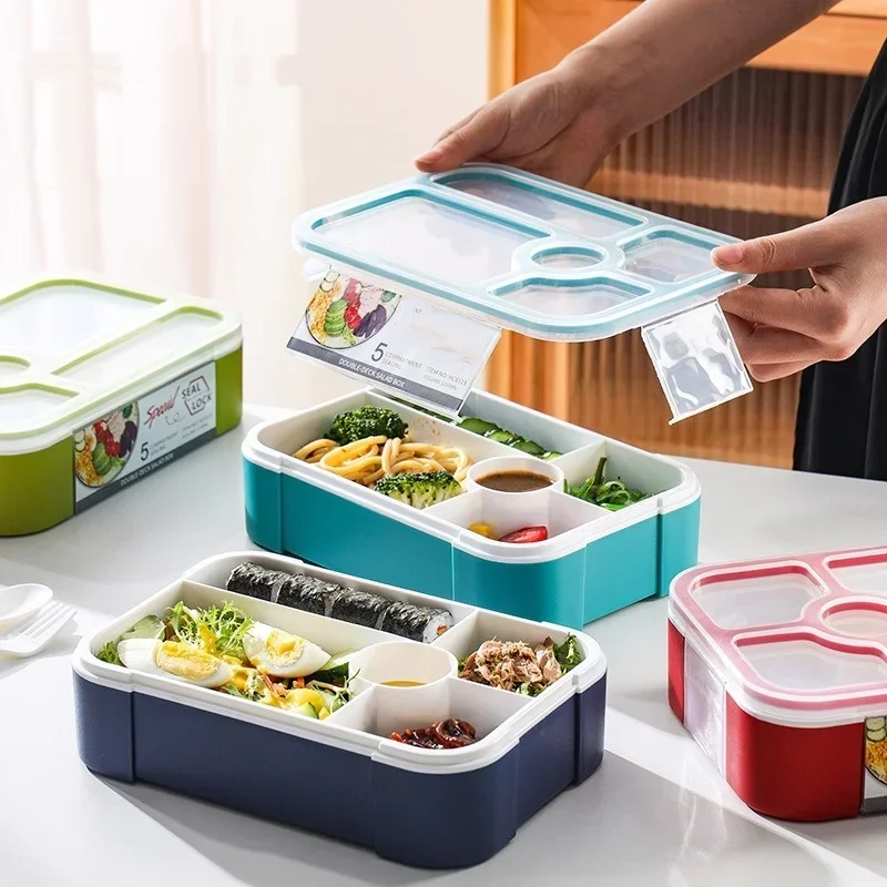 Герметичный Ланч-бокс Емкостью 1100 Мл С Разделенной Секцией