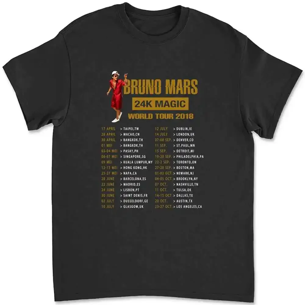 Фото 8769-Футболка Bruno Mars 24K Magic World Tour 2018 8MMD №1