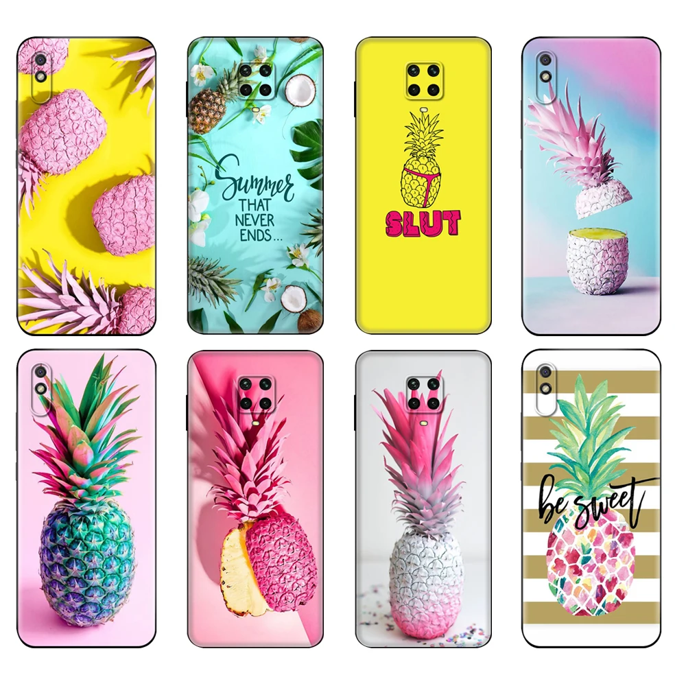 

Black tpu Case For Xiaomi Redmi 7A 8 8A 9 9A 9C Case Redmi Note 8T 8 Pro T Note 9 9S 9 Pro Case Pineapple Luxury Unique