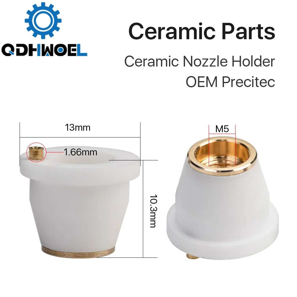 

Laser Ceramic Parts 3D Nozzle Holder Ceramic Part M5 13mm Diameter 0-5kW for Mini 3D Precitec Laser Head