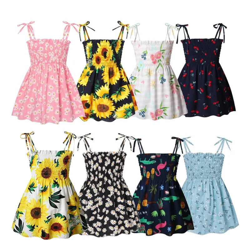 

Baby Girls Dress Clothes Kids Sleeveless Fruit Strawberry Princess Dress Children Floral Wedding Birthday Party Sundress 0-6Y